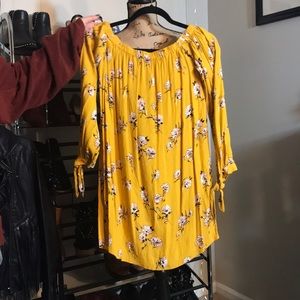 Bright yellow forever 21 dress